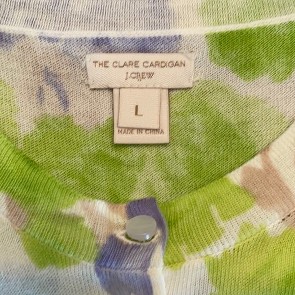 J. Crew floral Clare cardigan sweater 3/4 sleeves - Picture 5 of 5